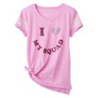 Girls Plus Size So&reg; Tie Front Shine Tee, Size: 16 1/2, Lt Purple