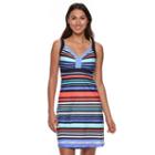 Women's Zeroxposur Striped Cover-up Swim Dress, Size: Large, Blue Other