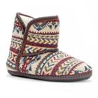 Muk Luks Women's Knit Boot Slippers, Size: Medium, Natural