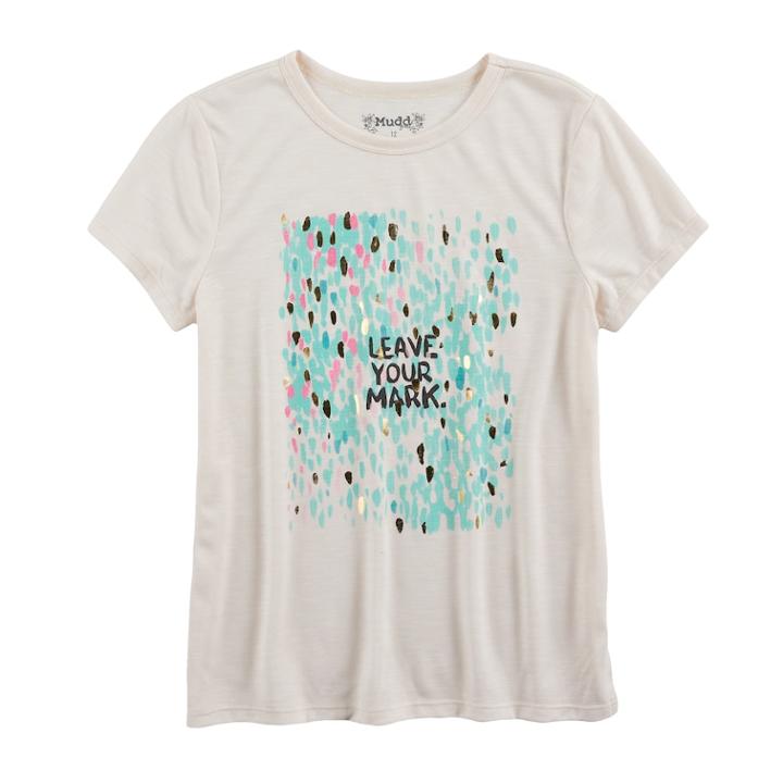 Girls 7-16 & Plus Size Mudd&reg; Graphic Tee, Size: 7-8, White