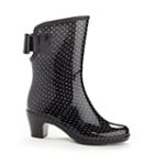 Henry Ferrera Diva Women's Water-resistant High-heel Rain Boots, Size: 9, Black