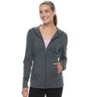Women's Tek Gear&reg; Dry Tek Long Sleeve Hoodie, Size: Xl, Dark Grey