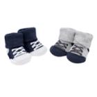 Baby Boy Carter's 2-pack Sneaker Keepsake Booties, Size: Newborn, Multicolor