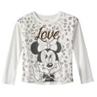 Disney's Minnie Mouse Leopard Love Top - Girls 7-16, Girl's, Size: Small, White Oth