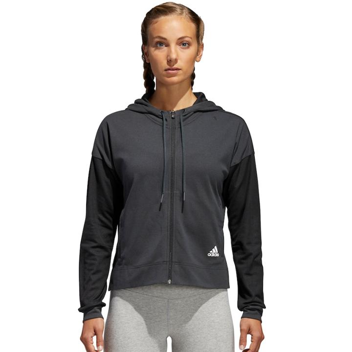 Women's Adidas Full-zip Hoodie, Size: Large, Grey