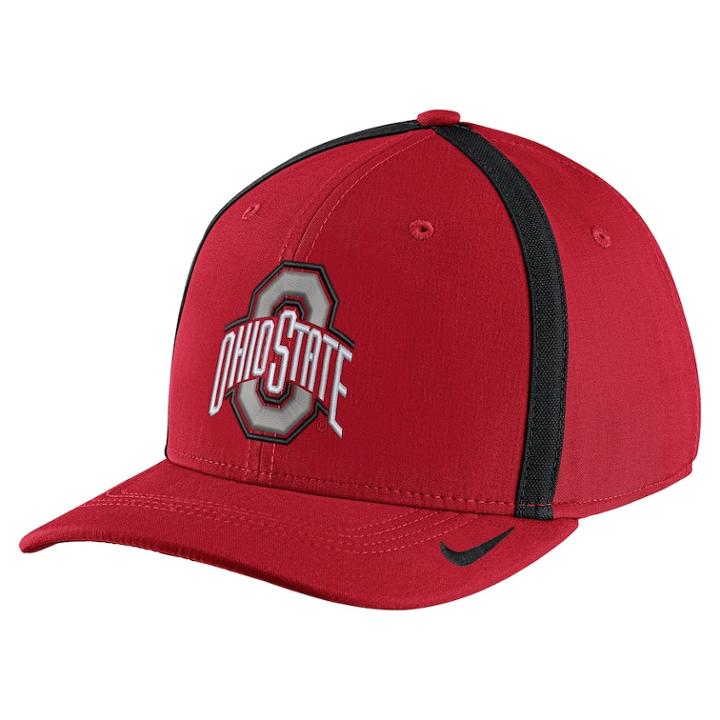 Adult Nike Ohio State Buckeyes Aerobill Sideline Cap, Men's, Red
