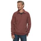Men's Croft & Barrow&reg; Classic-fit Quarter-zip Fleece Polo, Size: Medium, Dark Red