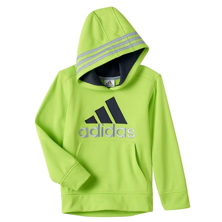 Boys 4-7x Adidas Striped Hoodie, Boy's, Size: 6, Brt Green
