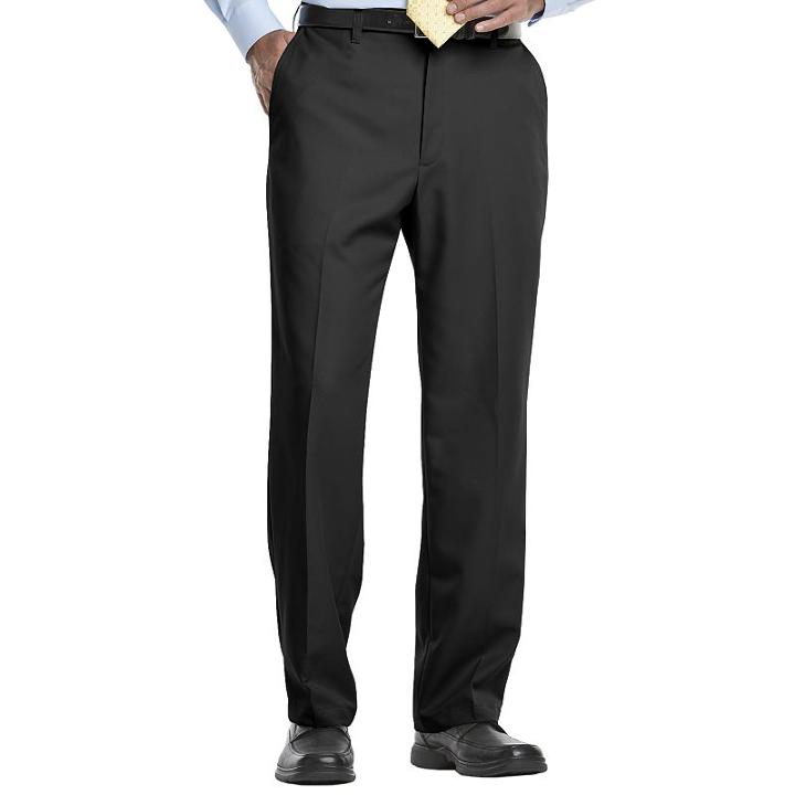 Big & Tall Haggar® Cool 18® Classic-fit Flat-front No-iron Expandable Waist Pants, Men's, Size: 46x32, Black