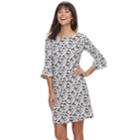 Women's Elle&trade; Floral Crepe Shift Dress, Size: Small, Oxford