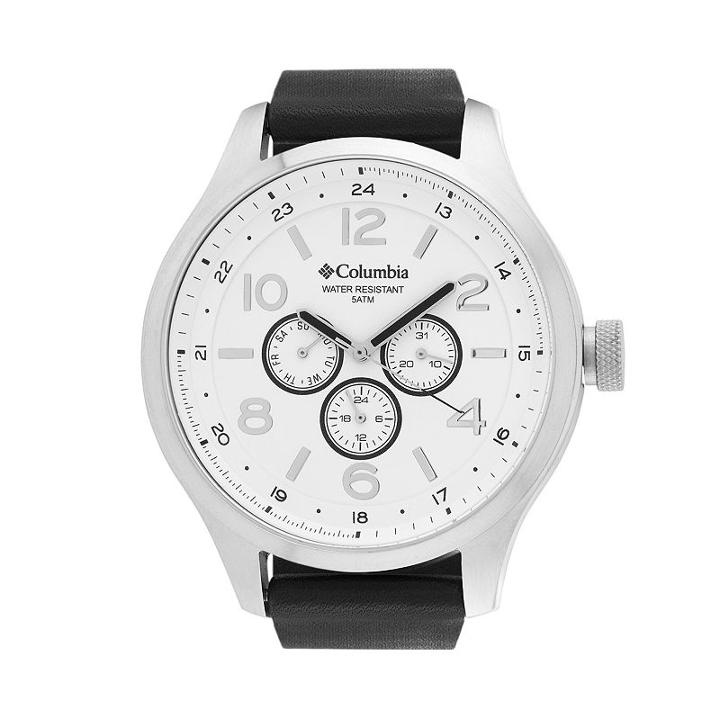 Columbia Men's Skyline Leather Watch, Black