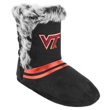 Women's Virginia Tech Hokies Mid-high Faux-fur Boots, Size: Small, Black