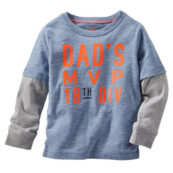 Boys 4-7 Oshkosh B'gosh&reg; Dad's Mvp Mock-layer Tee, Boy's, Size: 4, Blue