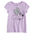 Disney's Minnie Mouse Girls 4-10 Glittery Graphic Short-sleeve Tee By Jumping Beans&reg;, Size: 8, Lt Purple
