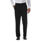 Men's Haggar&reg; Cool 18&reg; Pro Classic-fit Wrinkle-free Flat-front Expandable Waist Pants, Size: 32x30, Black