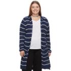 Juniors' Plus Size So&reg; Hooded Long Cardigan Sweater, Teens, Size: 3xl, Blue