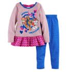 Girls 4-6x Paw Patrol Skye, Chase & Marshall Top & Leggings Set, Size: 4, Pink