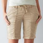 Petite Sonoma Goods For Life&trade; Utility Bermuda Shorts, Women's, Size: 2 Petite, Light Grey