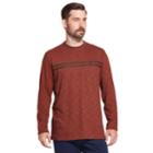 Men's Arrow Classic-fit Striped Mock-layer Tee, Size: Xxl, Med Orange