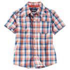 Boys 4-8 Oshkosh B'gosh&reg; Short Sleeve Button-front Plaid Shirt, Boy's, Size: 4, Ovrfl Oth