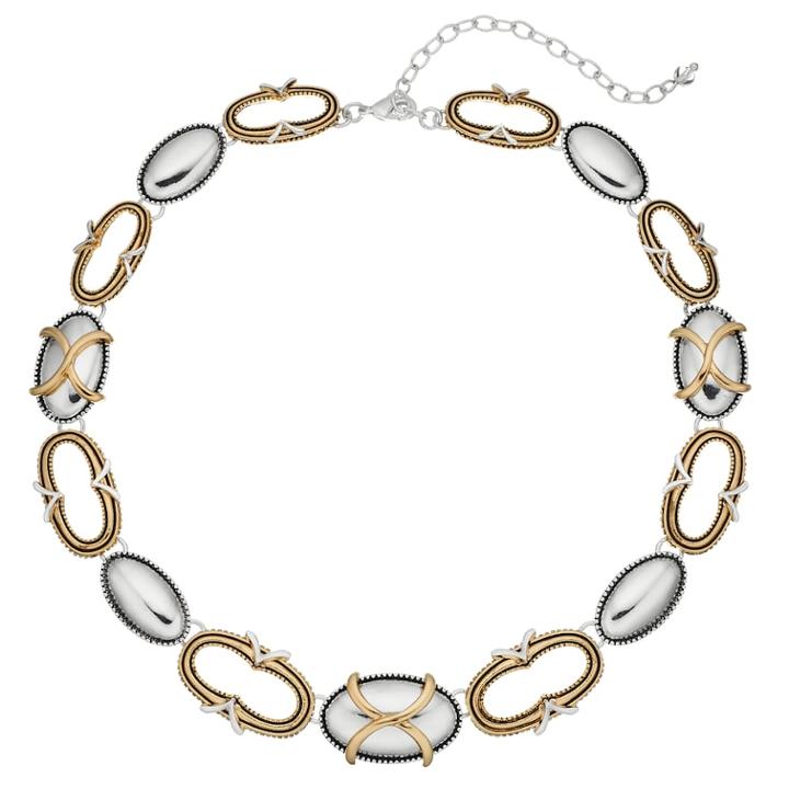 Napier Two Tone Oval Link Necklace, Women's, Multicolor