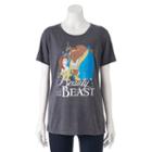 Disney's Beauty And The Beast Juniors' Classic Graphic Tee, Girl's, Size: Xs, Grey