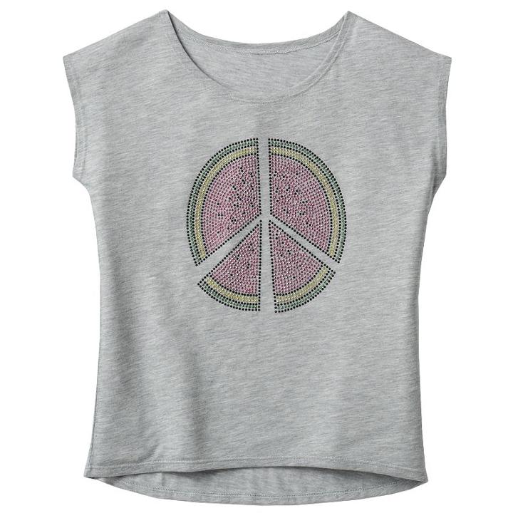Girls 7-16 & Plus Size So&reg; Graphic Top, Size: 18 1/2, Grey Other