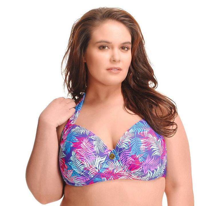 Plus Size Paramour Underwire Halter Bikini Top, Women's, Size: 1xl, Blue