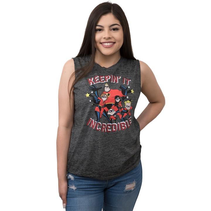 Disney / Pixar The Incredibles Juniors' Keepin' It Incredible Tank, Teens, Size: Xs, Black