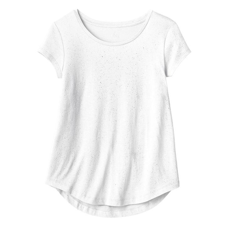 Plus Size Girls 7-16 So&reg; Short Sleeve Curve Hem Tee, Girl's, Size: 16 1/2, White