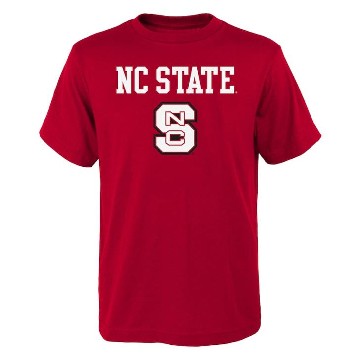 Boys' 4-18 North Carolina State Wolfpack Goal Line Tee, Size: 8-10, Dark Red