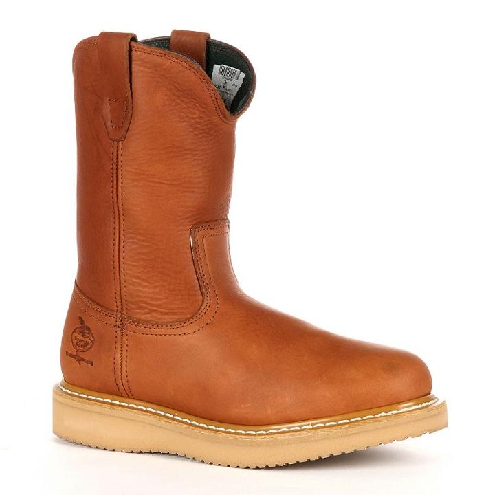 Georgia Boot Farm & Ranch Men's 10-in. Wellington Work Boots, Size: 8 Wide, Brown