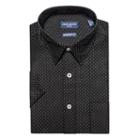 Men's Nick Dunn Modern-fit Patterned Dress Shirt, Size: Medium, Black