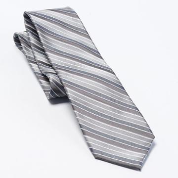 Croft & Barrow Multitext Striped Tie - Men (grey)