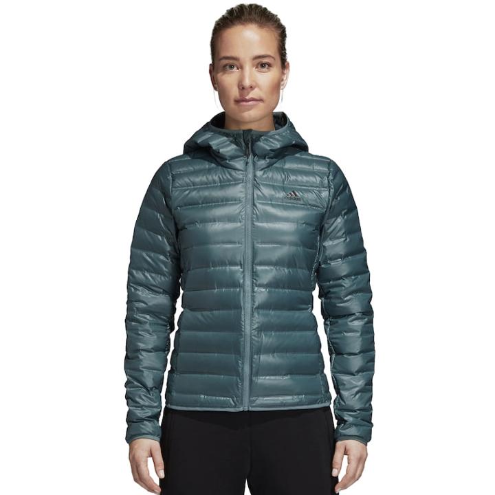 Women's Adidas Varilite Hooded Jacket, Size: Medium, Med Green