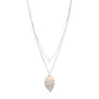 Lc Lauren Conrad Layered Leaf Pendant Necklace, Women's, Pink