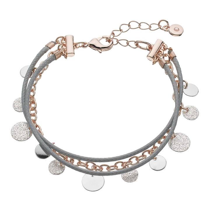 Lc Lauren Conrad Cord & Textured Disc Multistrand Bracelet, Women's, Grey