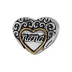 Individuality Beads Sterling Silver & 14k Gold Over Silver Nana Heart Bead, Women's, Yellow