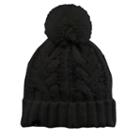 Girls 7-14 Cuddl Duds Sparkle Cable-knit Beanie Hat, Girl's, Black