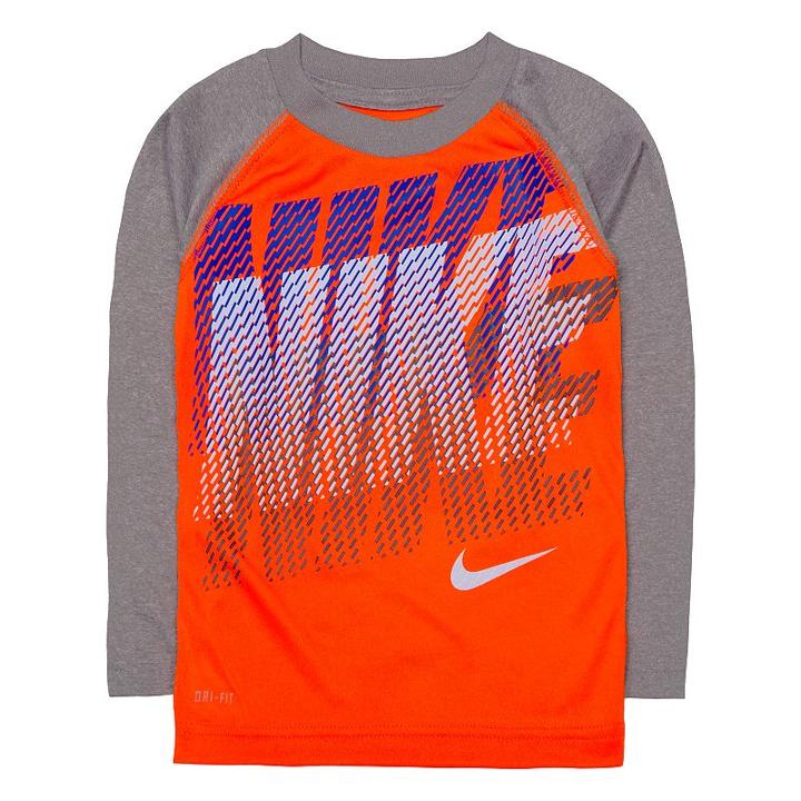 Boys 4-7 Nike Dri-fit Raglan Tee, Size: 4, Orange Oth