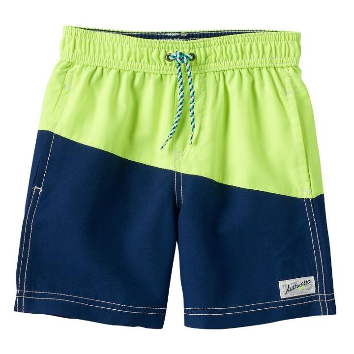 Boys 4-7 Carter's Colorblock Swim Trunks, Boy's, Size: 5, Med Blue