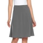 Women's Briggs Comfort Waistband A-line Skirt, Size: Small, Grey Other