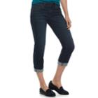 Women's Sonoma Goods For Life&trade; Cuffed Capri Jeans, Size: 4, Blue (navy)