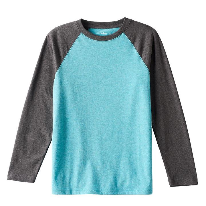 Boys 8-20 Urban Pipeline&reg; Raglan Tee, Size: Medium, Turquoise/blue (turq/aqua)