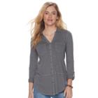 Women's Sonoma Goods For Life&trade; Utility Tunic, Size: Small, Dark Grey