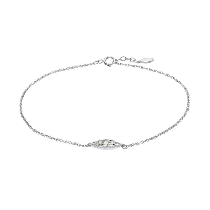 Lc Lauren Conrad 10k White Gold Diamond Accent Leaf Bracelet, Women's