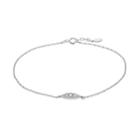 Lc Lauren Conrad 10k White Gold Diamond Accent Leaf Bracelet, Women's