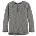 Boys 4-7x Sonoma Goods For Life&trade; Raglan Thermal Henley, Size: 5, Dark Grey