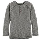 Boys 4-7x Sonoma Goods For Life&trade; Raglan Thermal Henley, Size: 5, Dark Grey