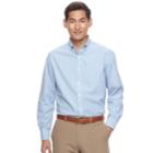 Men's Croft & Barrow&reg; Classic-fit Patterned Easy-care Button-down Shirt, Size: Xxl, Blue (navy)